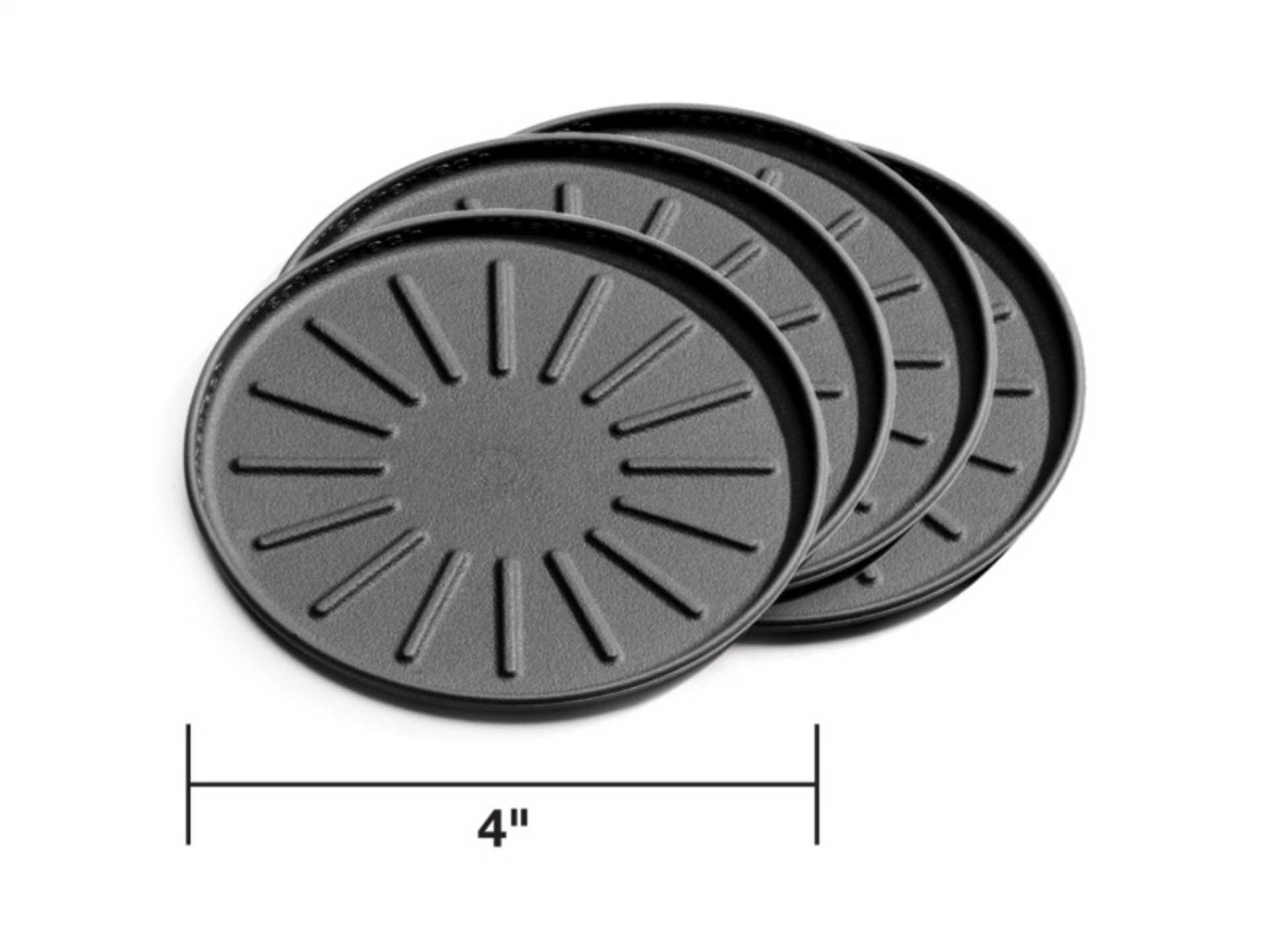 Picture of WeatherTech Round Coaster Set 4in- - Black Set of 4