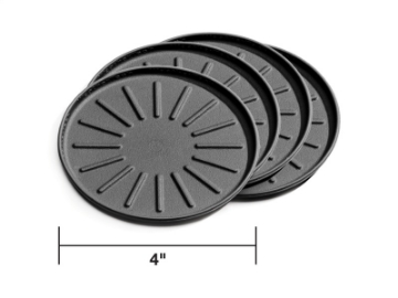 Picture of WeatherTech Round Coaster Set 4in- - Black Set of 4