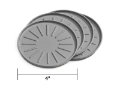 Picture of WeatherTech Round Coaster Set 4in- - Grey Set of 4