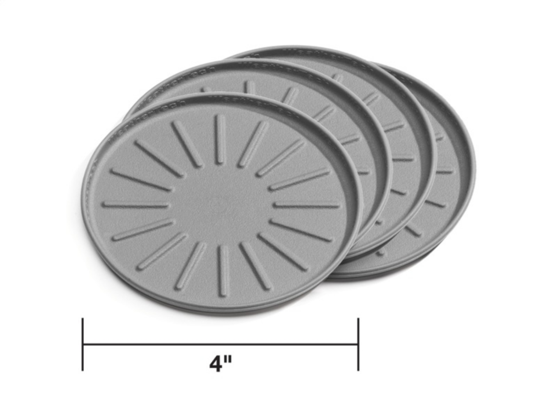 Picture of WeatherTech Round Coaster Set 4in- - Grey Set of 4