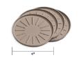 Picture of WeatherTech Round Coaster Set 4in- - Tan Set of 4