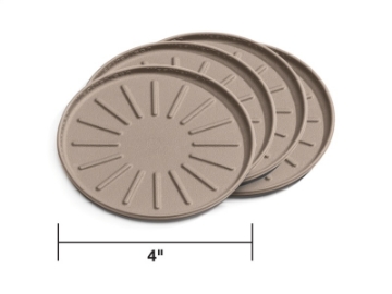 Picture of WeatherTech Round Coaster Set 4in- - Tan Set of 4