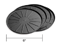 Picture of WeatherTech Round Coaster Set 6in- - Black Set of 4
