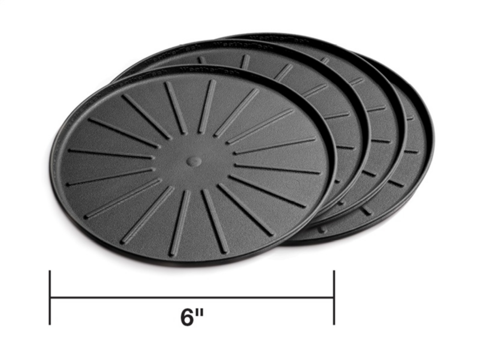 Picture of WeatherTech Round Coaster Set 6in- - Black Set of 4