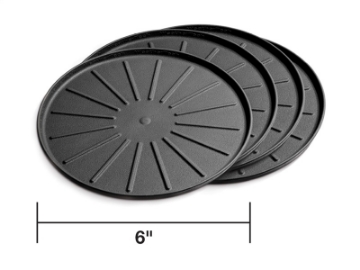 Picture of WeatherTech Round Coaster Set 6in- - Black Set of 4