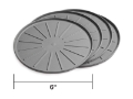 Picture of WeatherTech Round Coaster Set 6in- - Grey Set of 4