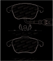 Picture of StopTech 2015+ Volkswagen Passat Street Performance Front Brake Pads