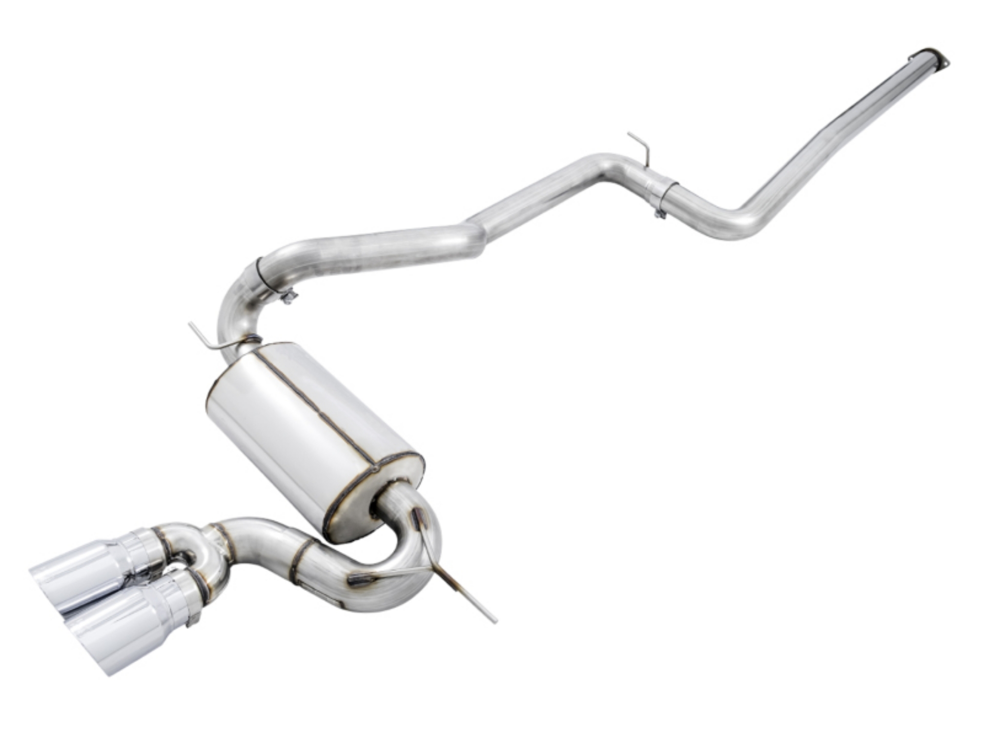 Picture of AWE Tuning Ford Focus ST Touring Edition Cat-back Exhaust - Non-Resonated - Chrome Silver Tips