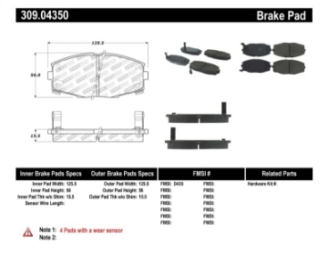 Picture of StopTech Performance 87-92 MK3 Supra Front Brake Pads