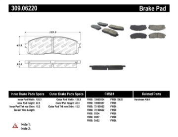Picture of StopTech Performance 87-92 MK3 Supra Rear Brake Pads