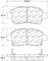 Picture of StopTech Performance 00-05 Spyder MR2 - 00 Celica GT - 04-07 xA-xB Front Brake Pads