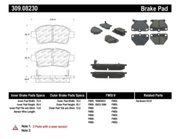Picture of StopTech Performance 00-05 Celica GT-S Rear Brake Pads