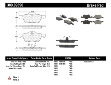 Picture of StopTech Performance 02-06 Mini Front Brake Pads