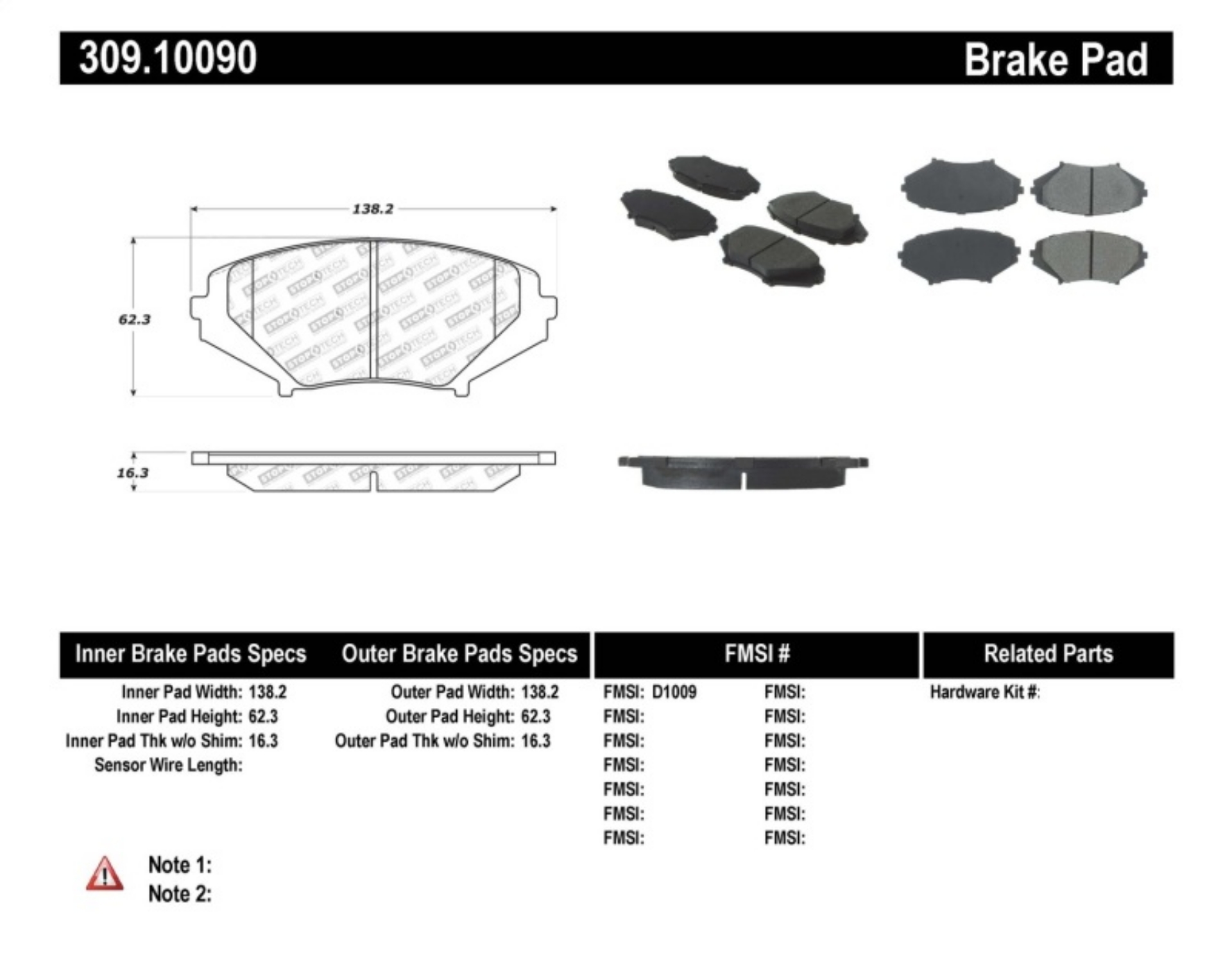 Picture of StopTech Performance 04-07 RX-8 Front Pads