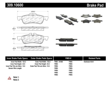 Picture of StopTech Performance 02-06 Mini Rear Brake Pads
