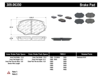 Picture of StopTech Performance 94-97-99-05 Miata w-Normal Suspension Front Brake Pads D635