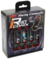Picture of Project Kics 12X1-25 Neo Chrome R40 Iconix Lock & Lug Nuts - 16+4 Black Cap