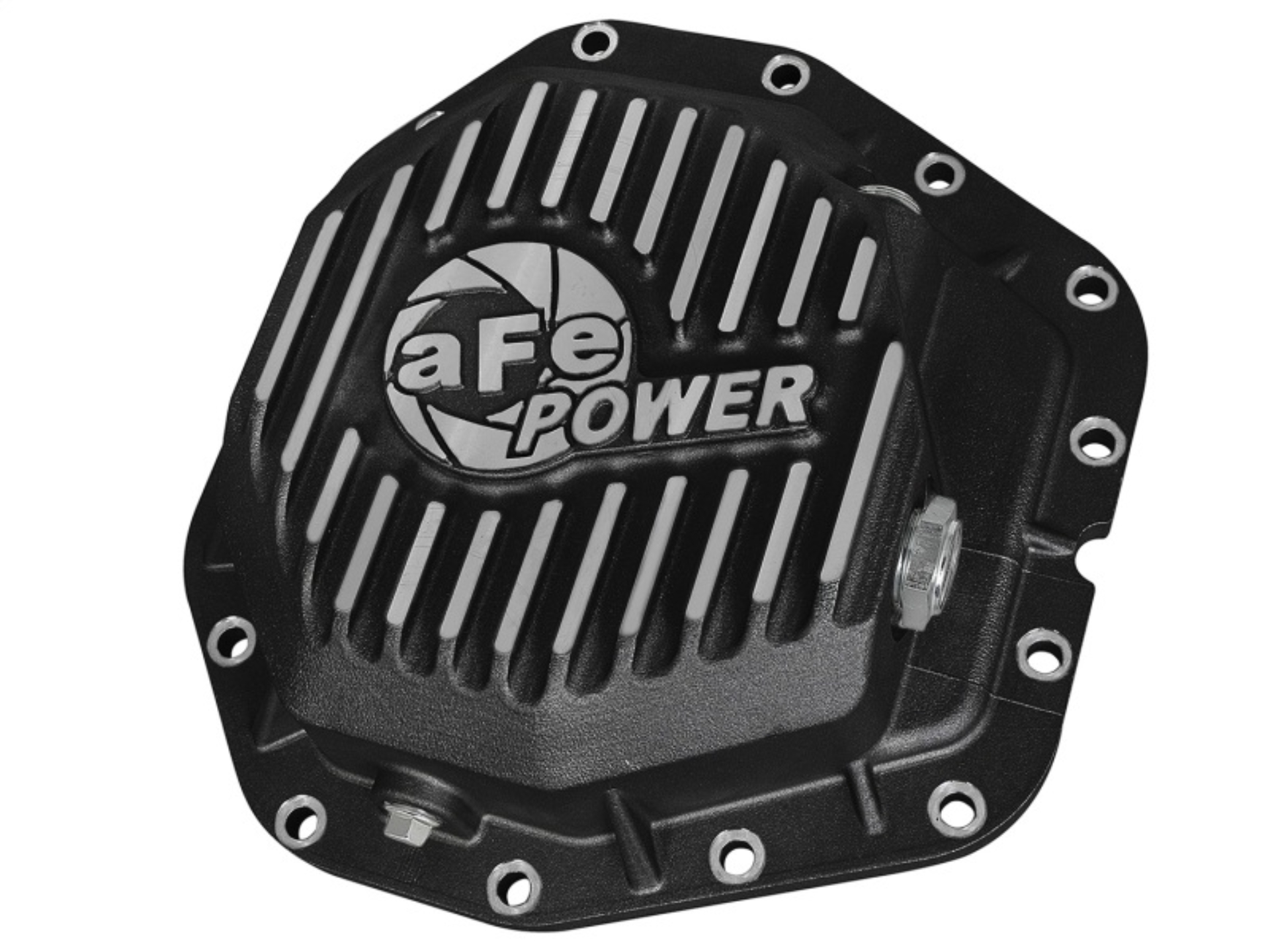 Picture of aFe Power Rear Diff Cover Black w-Machined Fins 17 Ford F-350-F-450 6-7L td Dana M300-14 Dually