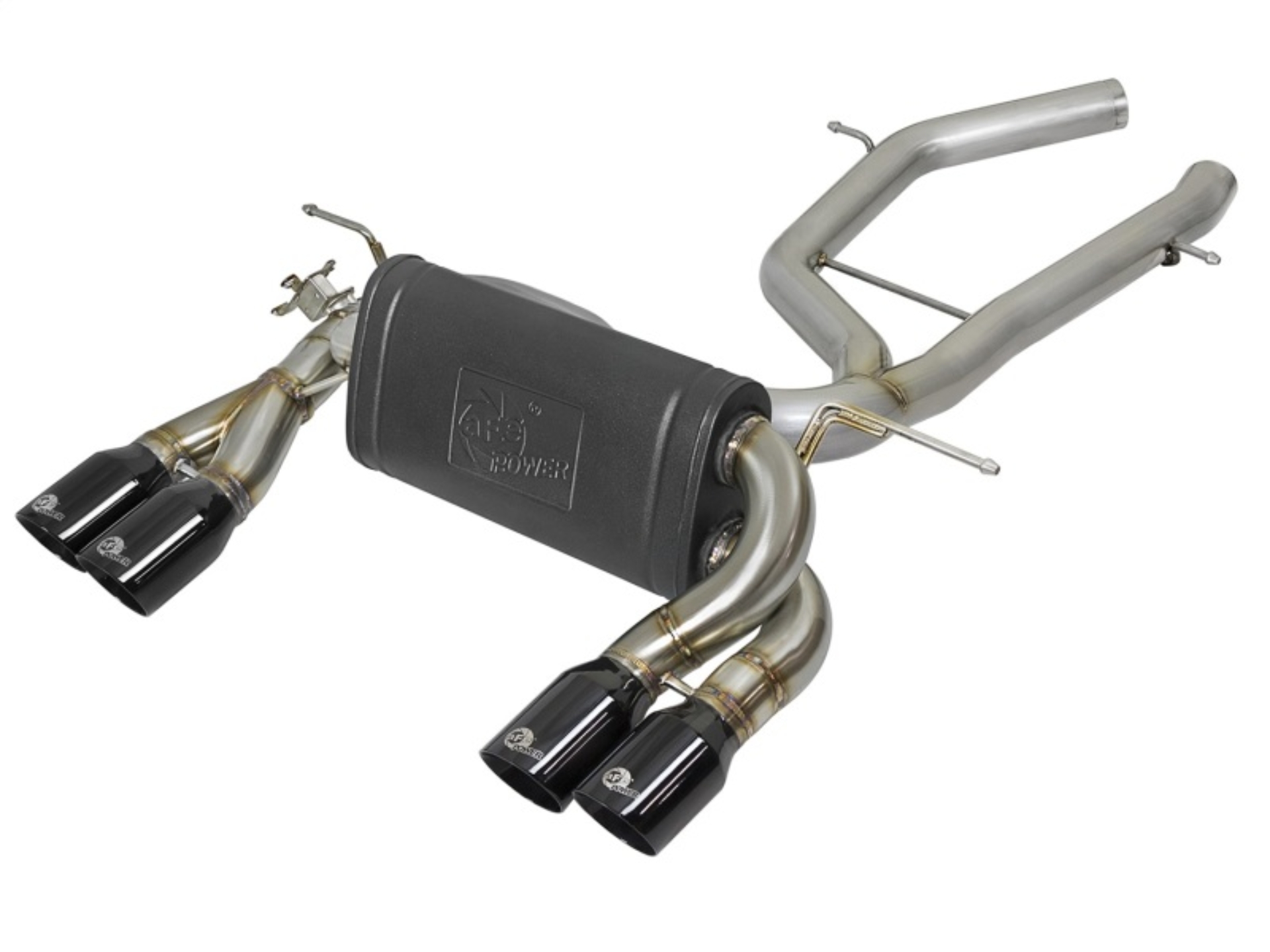 Picture of aFe MACH Force-Xp 2-1-2in SS Axle Back Exhaust w-Black Tips 15+ BMW M3-M4 F80-F82 L6 3-0L tt S55