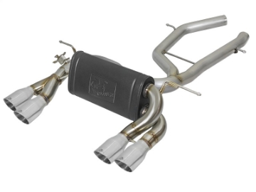 Picture of aFe MACH Force-Xp 2-1-2in SS Axle Back Exhaust w-Polished Tips 15+ BMW M3-M4 F80-F82 L6 3-0L tt