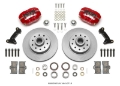 Picture of Wilwood Forged Dynalite Front Kit 11-03in 1 PC Rotor&Hub - Red 74-80 Pinto Disc Spindle only