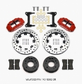 Picture of Wilwood Narrow Superlite 6R Front Kit 12-19in Drilled Red 63-87 C10 w- Wilwood Pro Spindles
