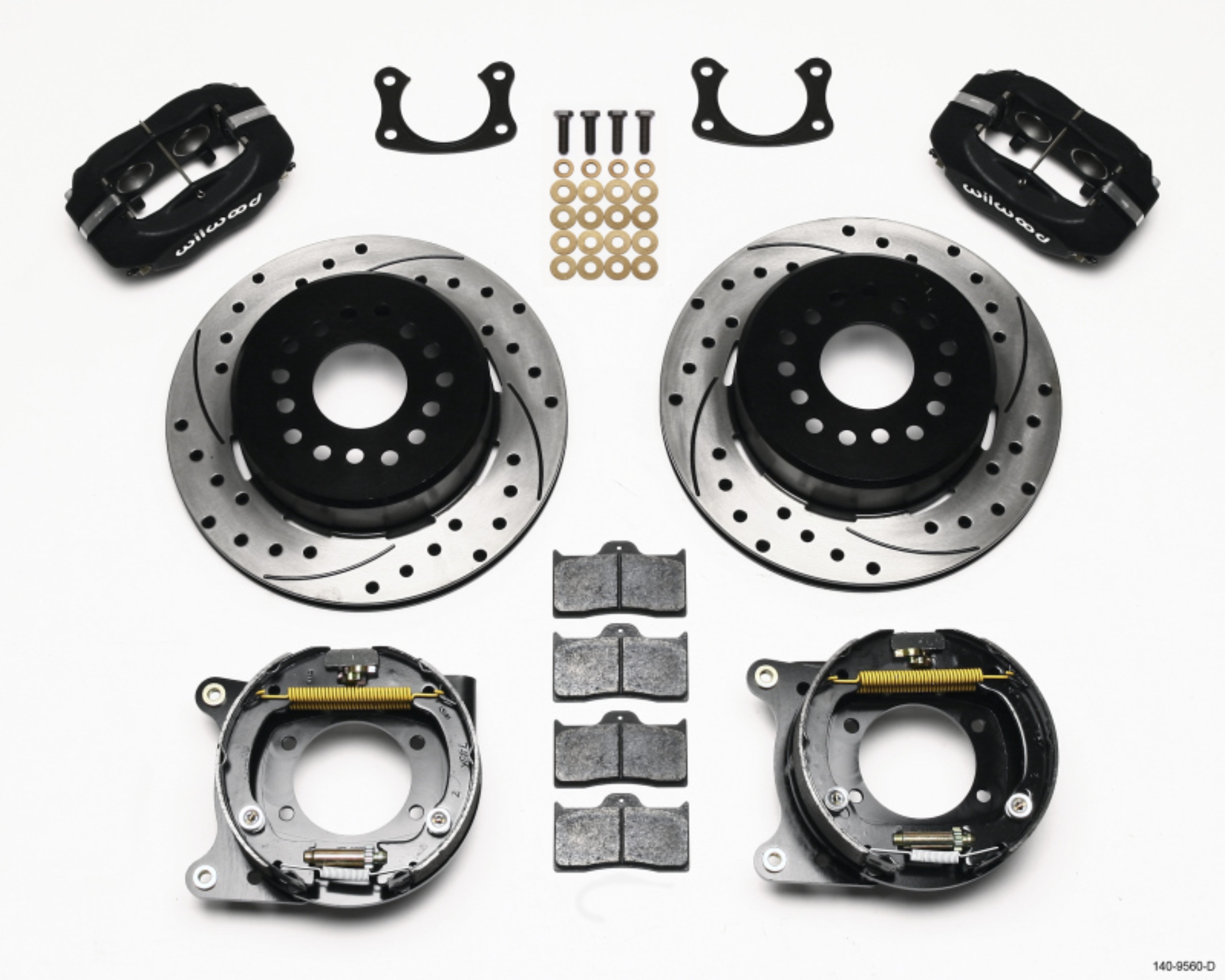 Picture of Wilwood Forged Dynalite P-S Park Brake Kit Drilled New Big Ford 2-50in offset Staggrd Shock