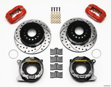 Picture of Wilwood Forged Dynalite P-S P-B Kit Drilled-Red 2005-2014 Mustang