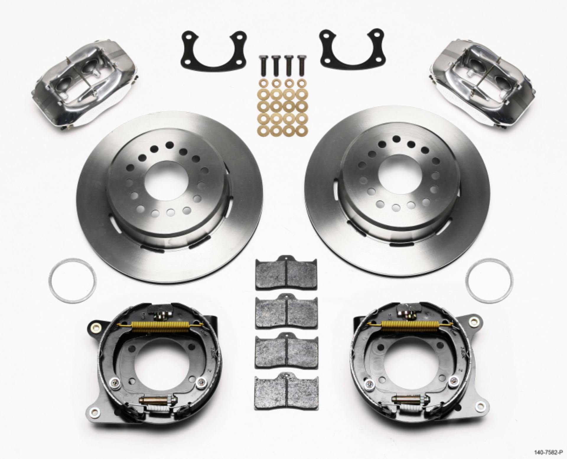 Picture of Wilwood Forged Dynalite P-S Park Brake Kit Polished New Big Ford 2-36in Offset