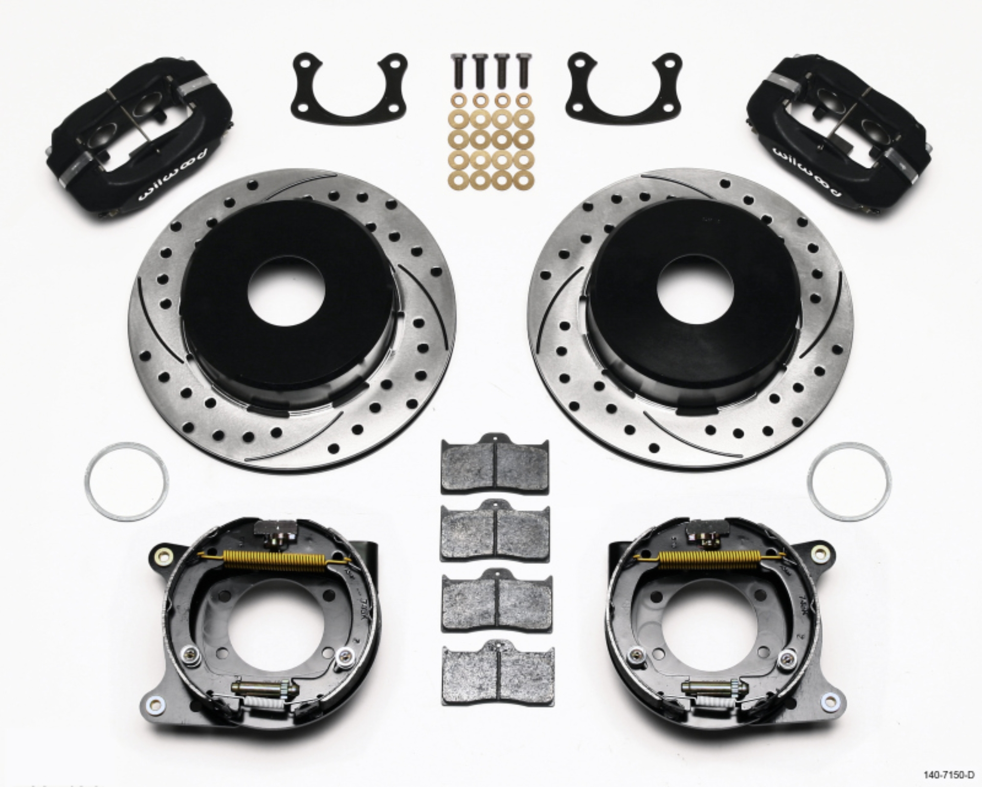 Picture of Wilwood Forged Dynalite P-S Park Brake Kit Drilled Big Ford New 2-50in Offset Currie Blank