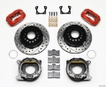 Picture of Wilwood Forged Dynalite P-S Park Brake Kit Drilled Red 58-64 Olds-Pontiac Ends