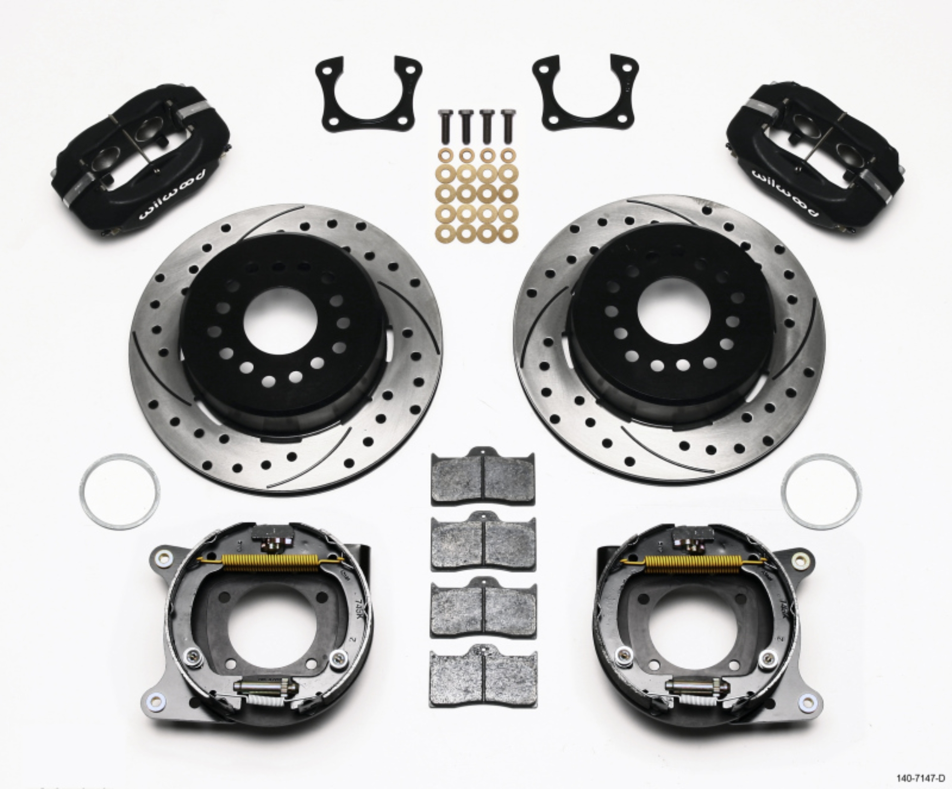 Picture of Wilwood Forged Dynalite P-S Park Brake Kit Drilled 58-64 Olds-Pontiac Ends