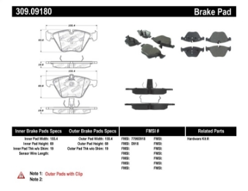 Picture of StopTech Performance 07-09 BMW E90-E92-E93 335i Coupe-Sedan Front Brake Pads D918