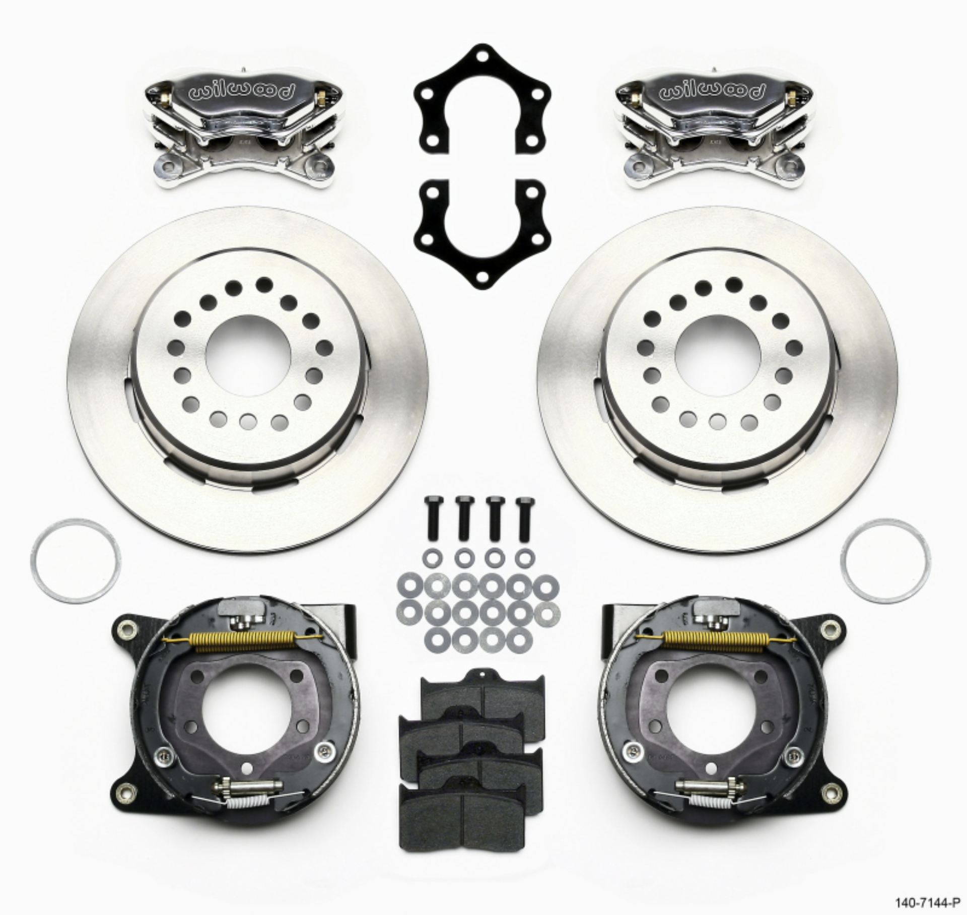 Picture of Wilwood Forged Dynalite P-S Park Brake Kit Polished Mopar-Dana 2-36in Off w-Snap Ring Brng