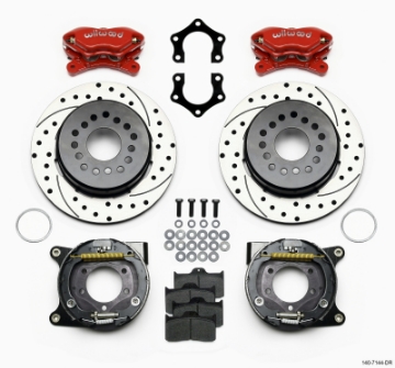 Picture of Wilwood Forged Dynalite P-S P-BKit Drilled-Red Mopar-Dana 2-36in Off w-Snap Ring Brng