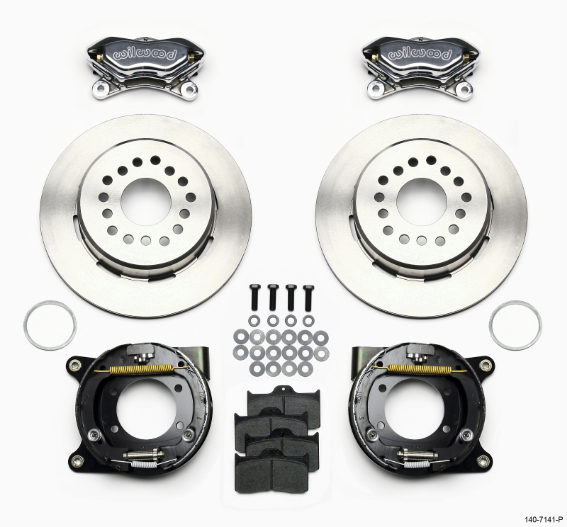 Picture of Wilwood Forged Dynalite P-S Park Brake Kit Polished Chevy 12 Bolt w- C-Clips