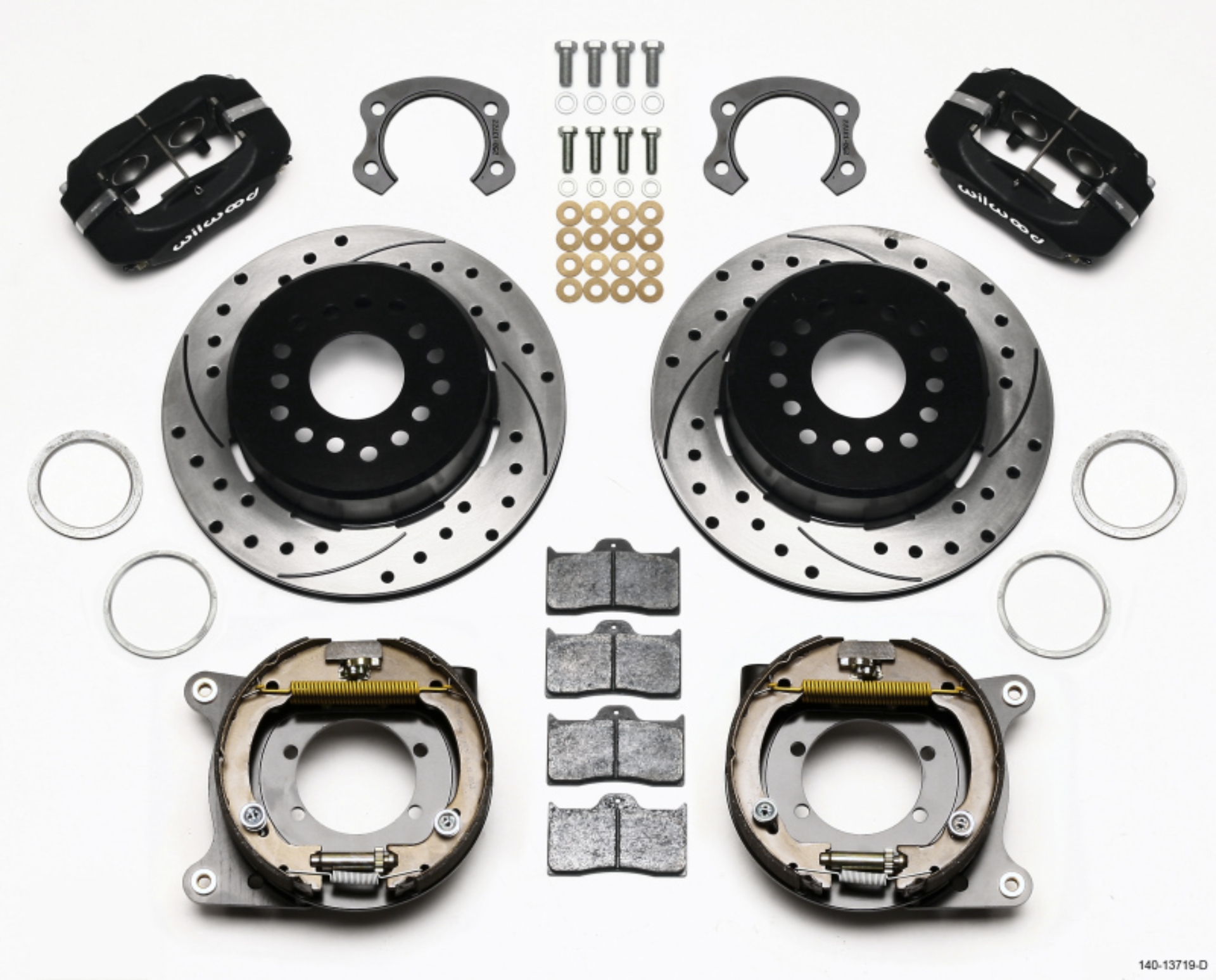 Picture of Wilwood Forged Dynalite P-S Park Brake Kit Drilled Ford 8-8 Special w-2-50in Offset-5 Lug