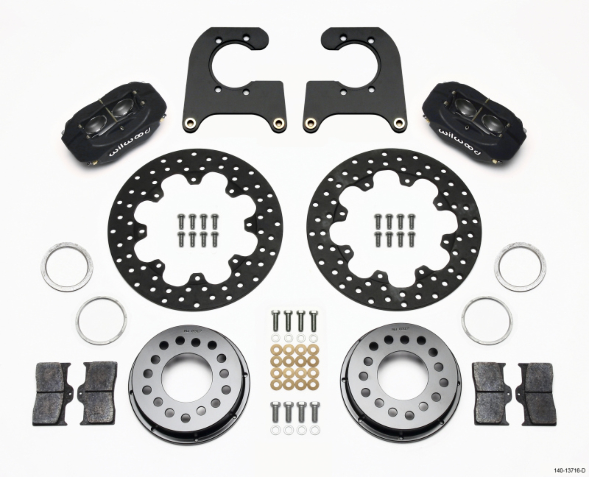Picture of Wilwood Forged Dynalite Rear Drag Kit Drilled Rotor Ford 8-8 Special w-2-50in Offset-5 Lug
