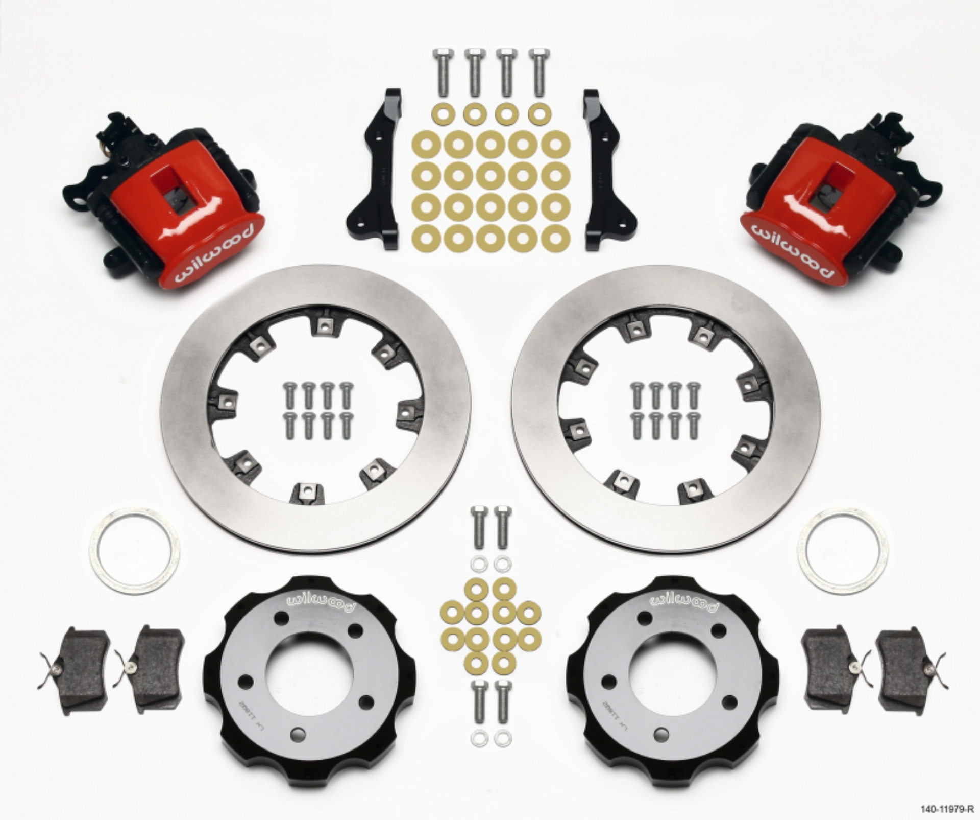 Picture of Wilwood Combination Parking Brake Rear Kit 12-19in Red 2006-Up Civic - CRZ