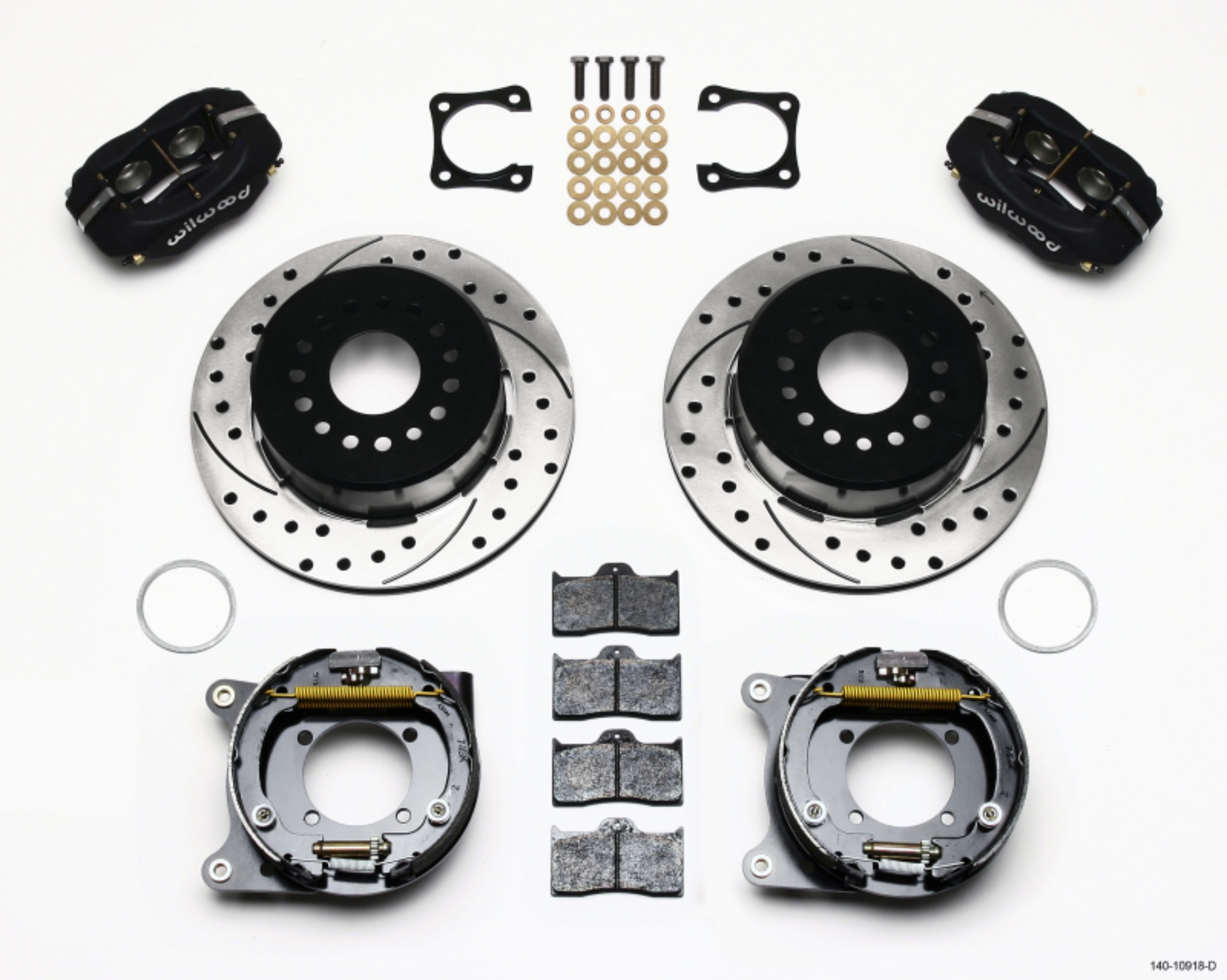 Picture of Wilwood Forged Dynalite P-S Park Brake Kit Drilled Chevy 12 Bolt-Spec 3-15in Brng Stggrd mt