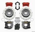 Picture of Wilwood Forged Dynalite P-S Park Brake Kit Drilled Red Mopar-Dana 2-50in Off w-Snap Ring Brng