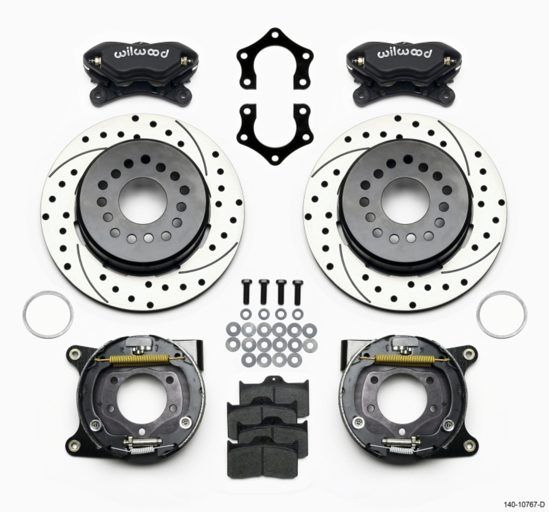Picture of Wilwood Forged Dynalite P-S Park Brake Kit Drilled Mopar-Dana 2-50in Off w-Snap Ring Brng