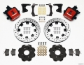 Picture of Wilwood Combination Parking Brake Rear Kit 12-19in Drilled Red Civic - Integra Drum 2-71 Hub Offset