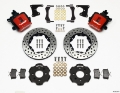 Picture of Wilwood Combination Parking Brake Rear Kit 11-00in Drilled Red Civic - Integra Drum 2-71 Hub Offset