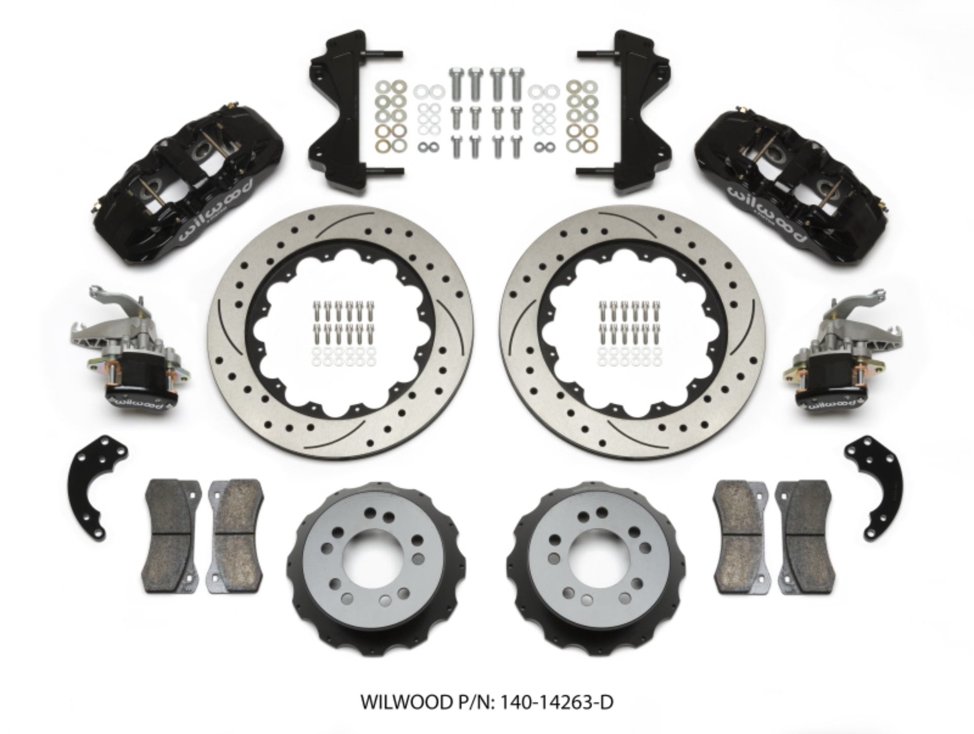 Picture of Wilwood AERO4 - MC4 Rear Kit 14-00 Drilled Currie Pro-Tour Unit Bearing Floater
