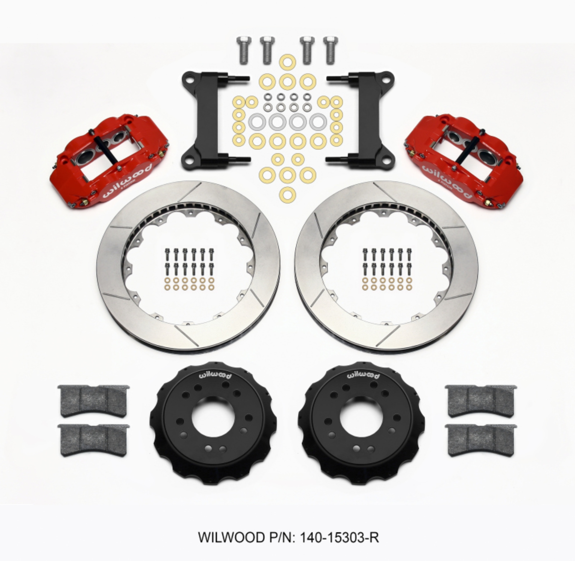 Picture of Wilwood Narrow Superlite 6R Front Hat Kit 13-06 Red 63-87 C10 w- Wilwood Pro Spindles