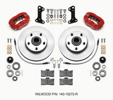 Picture of Wilwood Forged Dynalite-M Front Kit 11-00in 1 PC Rotor&Hub Red 67-69 Camaro 64-72 Nova Chevelle