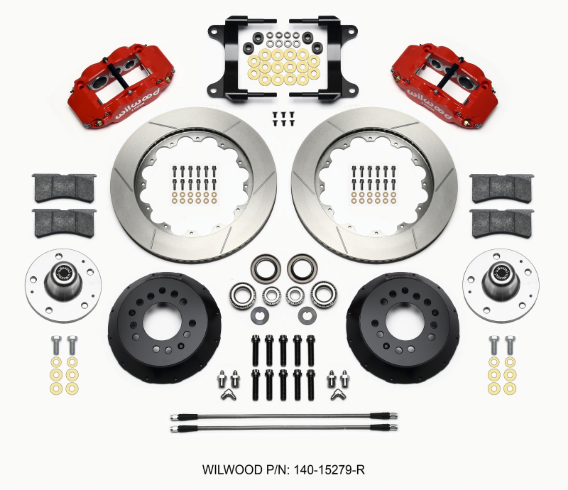 Picture of Wilwood Narrow Superlite 6R Front Hub Kit 14-00in Red 82-92 Camaro--Firebird