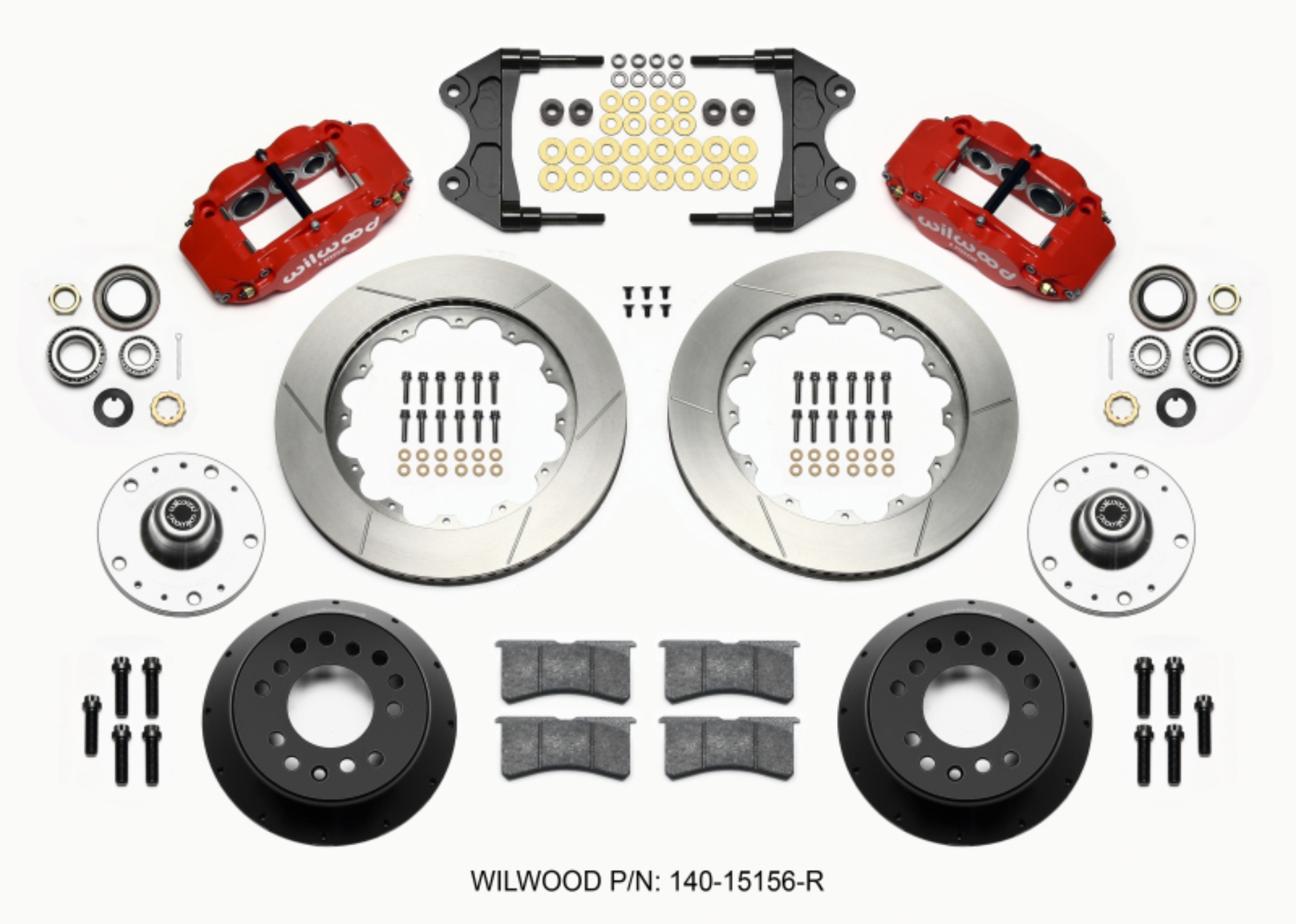 Picture of Wilwood Narrow Superlite 6R Front Hub Kit 14-00in Red WWE ProSpindle 5x4-75in 5x5-00in Hub