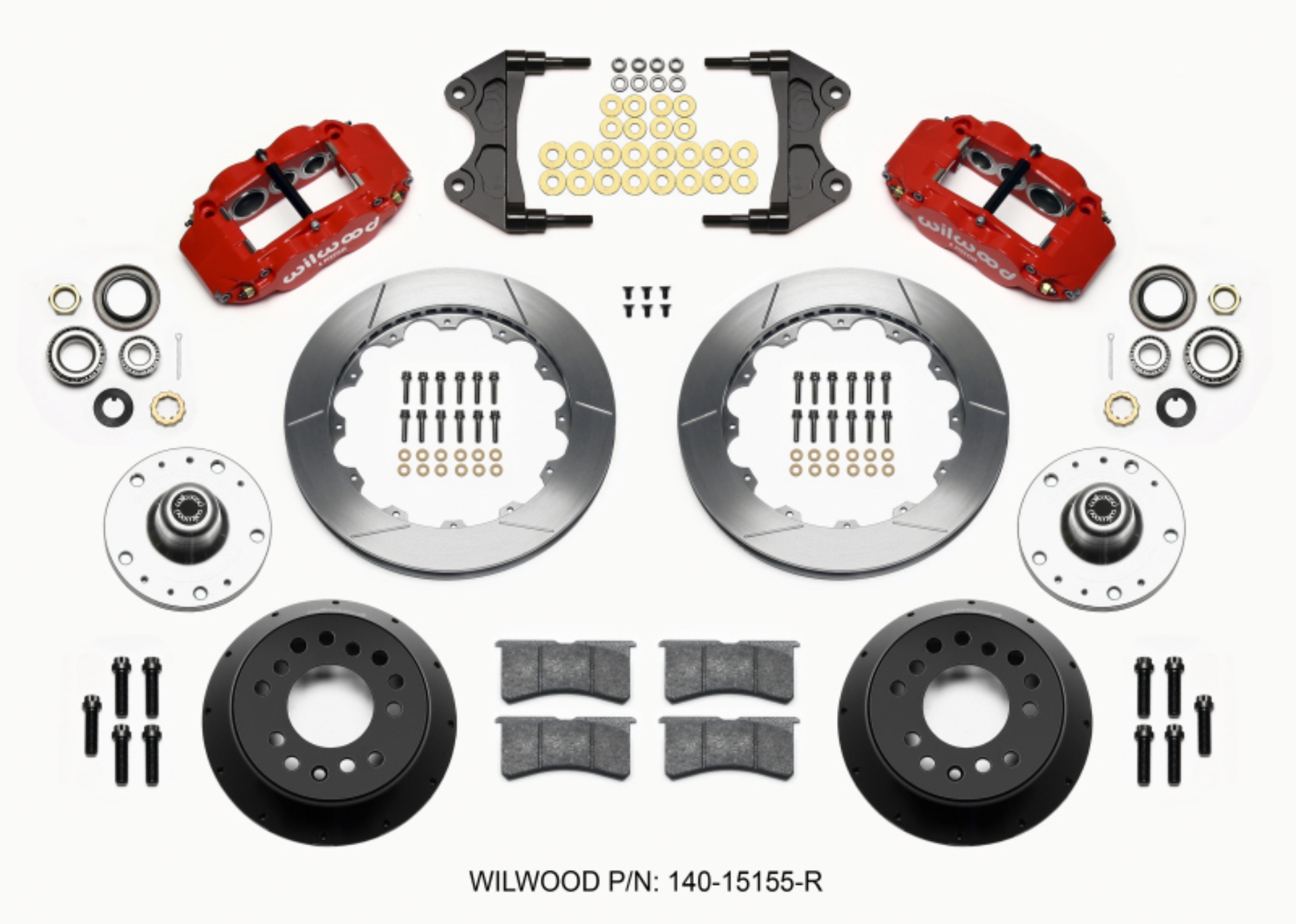 Picture of Wilwood Narrow Superlite 6R Front Hub Kit 12-88in Red WWE ProSpindle 5x4-75in 5x5-00in Hub